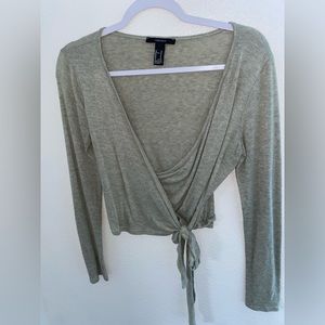 Forever 21 Cropped and Tie Sweater